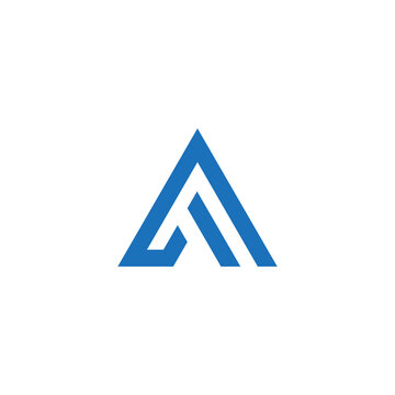 Simple letter A silhouette symbol icon