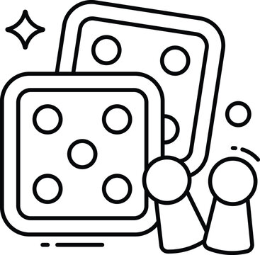 Board games doodles set hand drawn vector illustration sketch icons of cards dice and pawns checkers