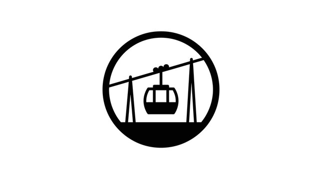 Gondola Lift Cable Car Minimal Icon