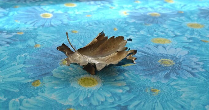  Still Life - Silver ashtray in the shape of a leaf.