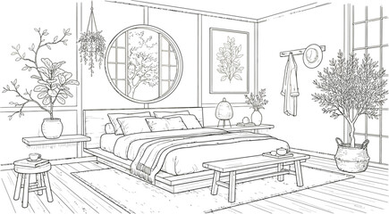 Fototapeta premium interior of a room