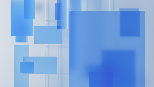Abstract Blue Glass Panels Technology Background