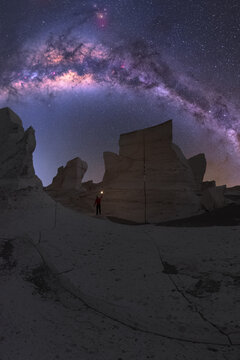 Milky Way over pumice field in Catamarca, Argentina
