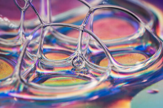 Abstract eyeglass lenses with rainbow light refraction