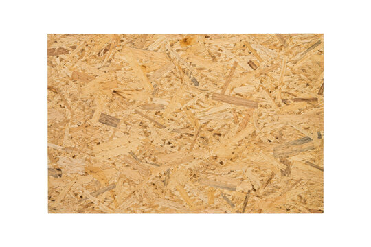Light brown oriented strand board texture with visible wood chips and fibers, creating a rustic and natural background pattern