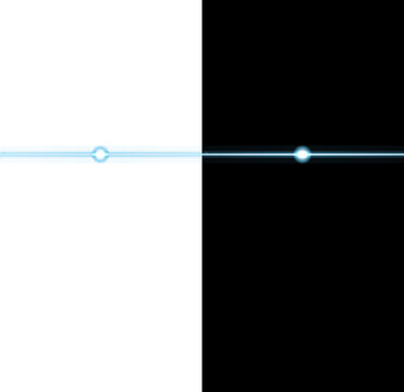 Abstract blue glowing horizontal line split screen with white and dark backgrounds for isolated on a transparent background