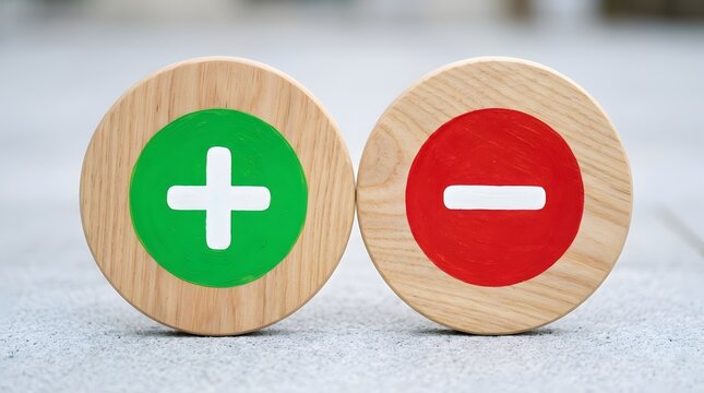Green Plus and Red Minus Symbols for Adding or Removing Options