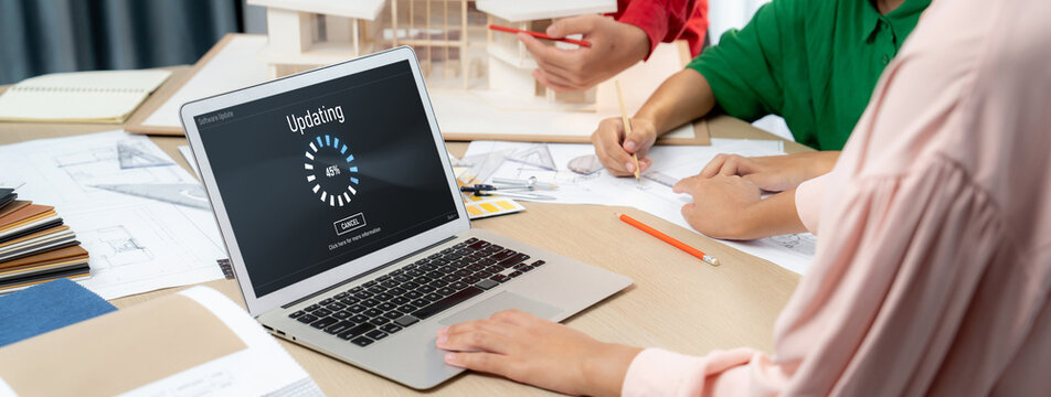 Software update on computer for brisk version of device software upgrade