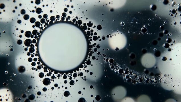 High-end scientific 4K educational stock video demonstrating microscopic elements fusing together over time to create larger compound structures visually explaining the chemical principle of