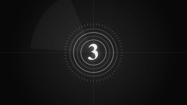 Minimal futuristic countdown timer with rotating radial segments
