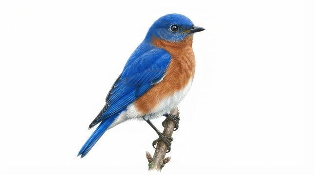 Eastern Bluebird perched on a twig
