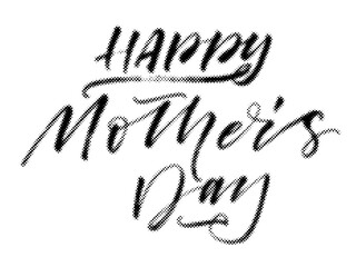 Happy Mothers Day hand written lettering isolated on white background for holiday design transparent background © AbstractZone