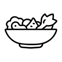 Fototapeta premium Healthy organic mixed vegetable salad in bowl isolated on plain white background art.