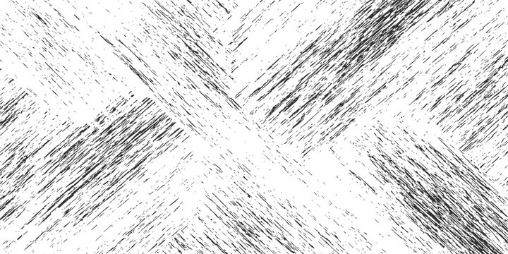 Abstract black grunge crossing diagonal lines texture geometric pattern retro vector illustration background.