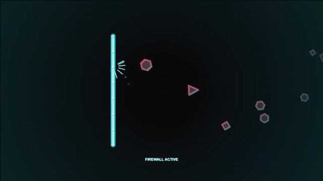 Digital Firewall Cybersecurity Abstract Background