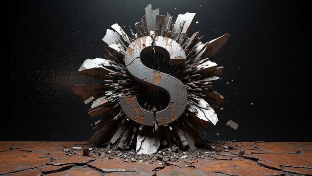 Dynamic Iron Metal Letter S Animation