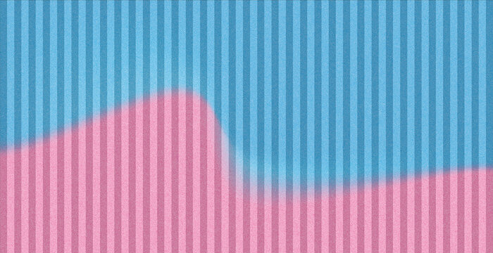 Pink blue striped background with a soft wave and grain texture