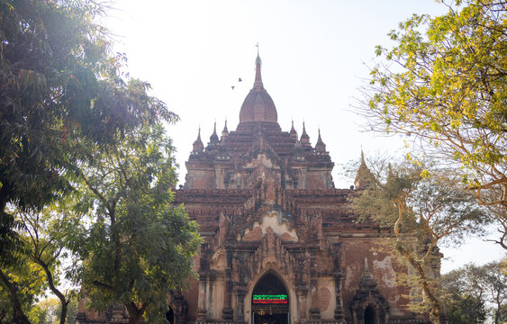 Htilominlo Temple Framed by Trees