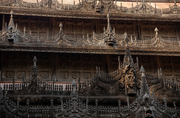 Tiers of Carved Teak on Shwenandaw Monastery © Kaitlind