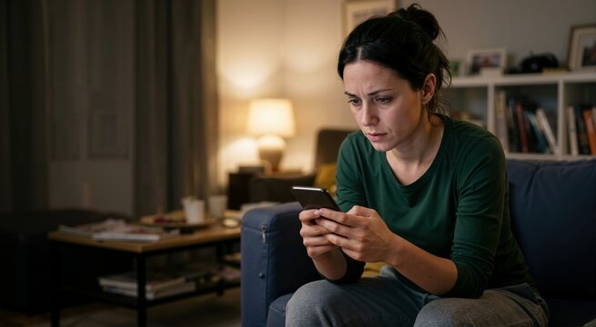 Person with OCD reviewing old messages to resolve persistent doubt. Reassurance seeking and intolerance of uncertainty