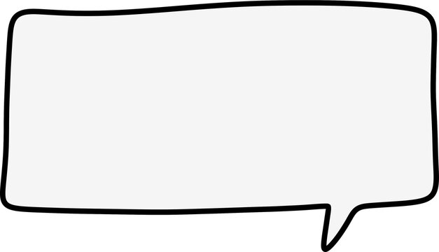 Hand drawn line speech bubble sketch dialogue box
