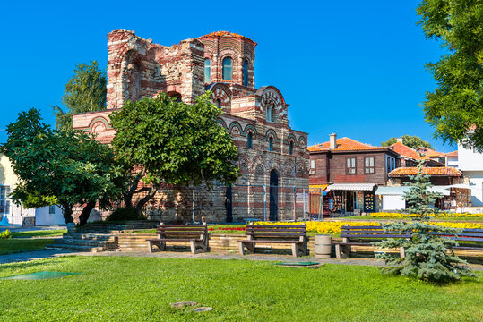 Nessebar, Bulgaria: The Church of Christ Pantocrator,is a medieval Eastern Orthodox church in the eastern Bulgarian town of Nesebar, the UNESCO World Heritage old town,Burgas Province