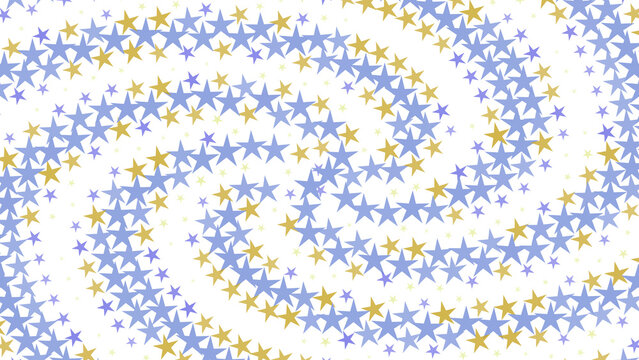 Abstract background, with a swirling, pattern of light, blue and gold, stars on a, black background, creating, a dynamic cosmic, galaxy effect isolated on a transparent background