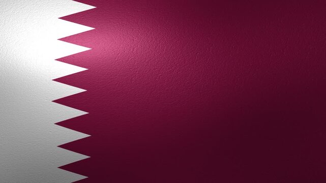 Waving flag of Qatar in a seamless loop