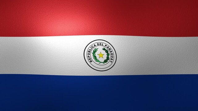 Waving national flag of Paraguay animation