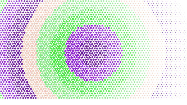 Abstract background, with colorful cross, shapes forming concentric, circles on a, black background for, a vibrant texture isolated on a transparent background