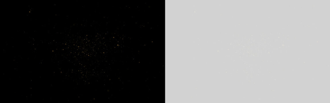 Tiny golden particles drift softly on a pitch-black background. The light spots vary in size and intensity, creating a sense of delicate floating motion and depth. This image evokes a.