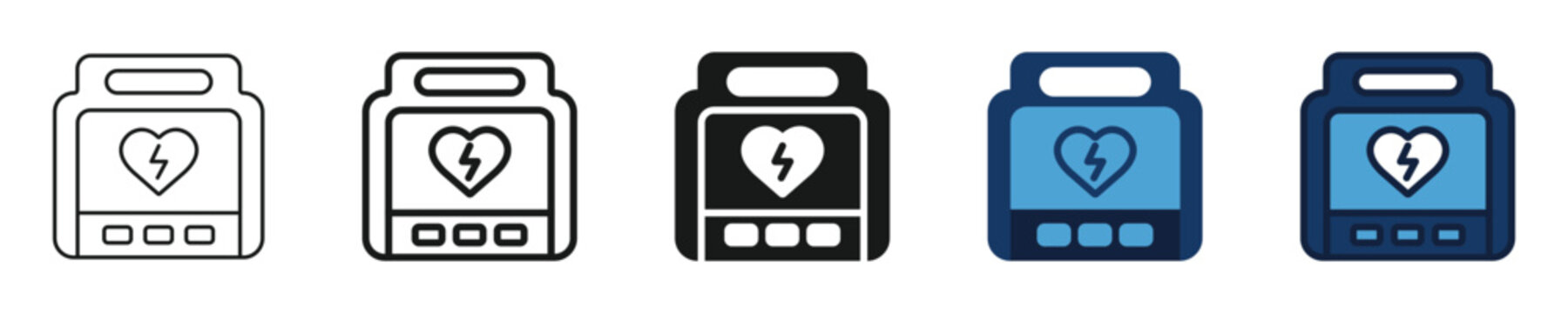 AED automated external defibrillator icon, vector illustration