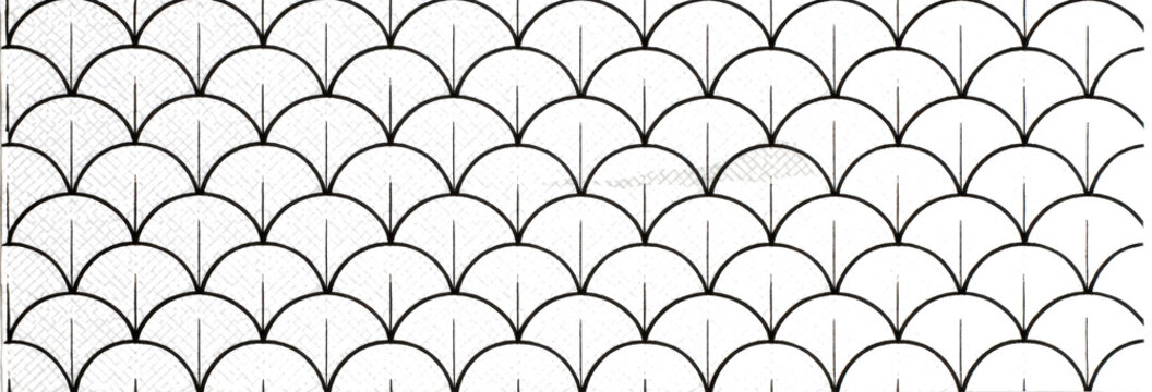 Monochrome Repeating Fish Scale Pattern Texture