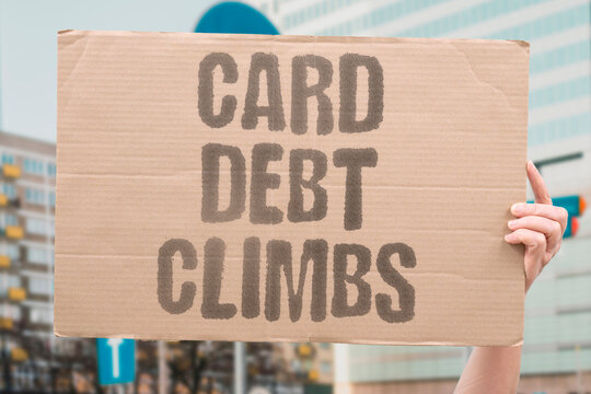 "Card debt climbs" Minimum payments barely cover monthly interest charges. BALANCE. INTEREST. MINIMUM. DEBT.