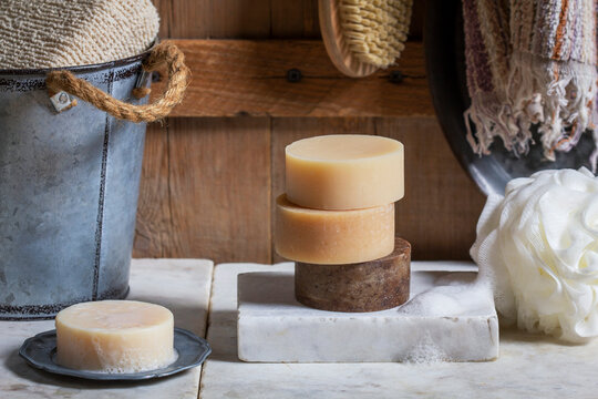 Handmade Coffee, Ylang Ylang and Lemongrass Soaps for Bathing