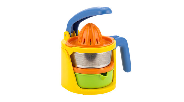 Manual Citrus Juicer Colorful Kitchen Gadget isolated on transparent background