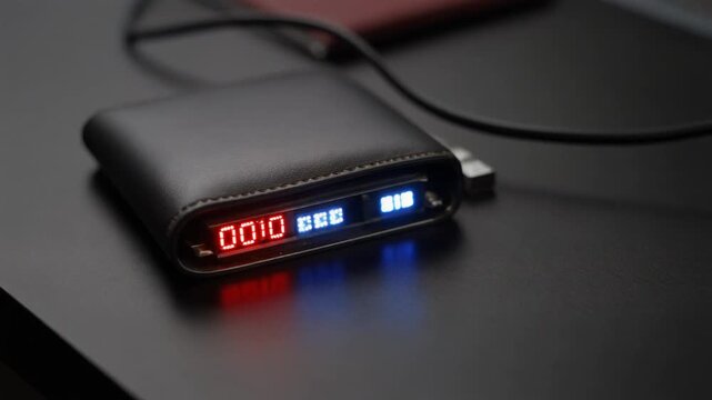 Hardware wallet light pulsing