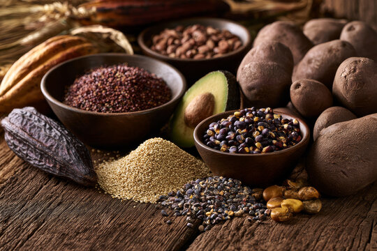 Root vegetables and spices in traditional Peruvian cuisine