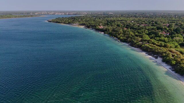 Aerial view of Lagoa do Paraiso coastline, Ceara, Brazil