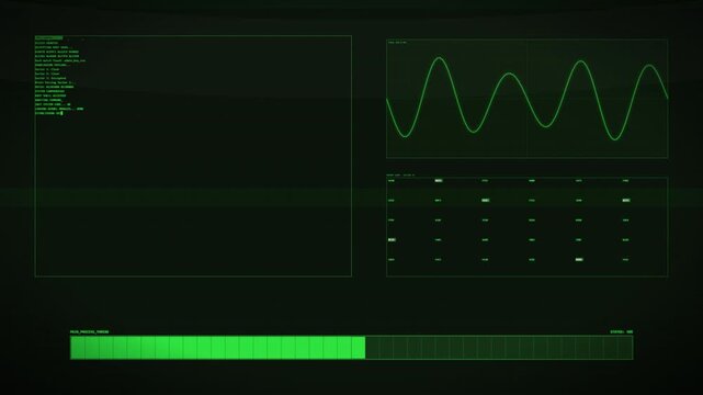 Abstract Digital Computer Interface HUD Background