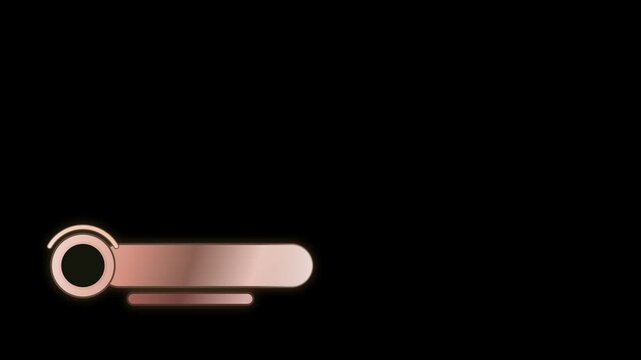 Lower third with avatar circle gold foil animation black background