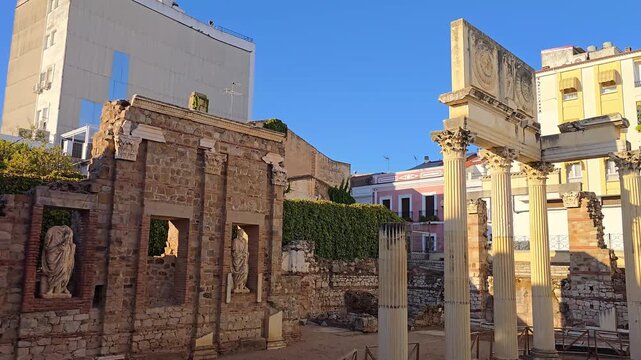 The Portico del Foro Municipal de Augusta Emerita (Portico of the Municipal Forum) in Merida, Spain