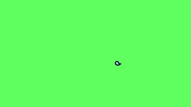 vector animated single large blue droplet or sweat bead pulsing and moving