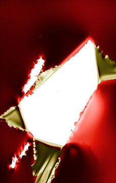 torn and shredded red wrapping paper, birthday and christmas present paper, transparent background