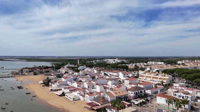 Drone footage of the idyllic fishing village of El Rompido in Andalusia