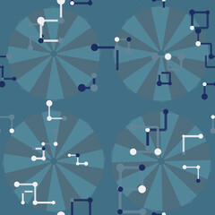 Motif superposé cyan terne sans couture © Fabian