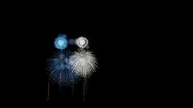 Northern Mariana Islands Flag Color Fireworks Right Copy Space