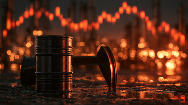 Crude Oil Prices Falling Concept