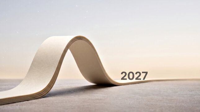 Abstract representation of the year 2027 as a new beginning