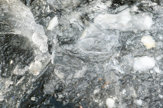 Frost background. Frozen texture. Ice surface background. Texture of Cracked Frozen Lake Surface Close Up of Cracked Ice on Water Surface Close Up of Melting Ice and Slush Cracked Ice Texture